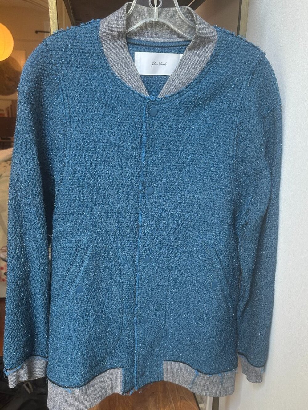 Julien David Blue Lurex Bomber